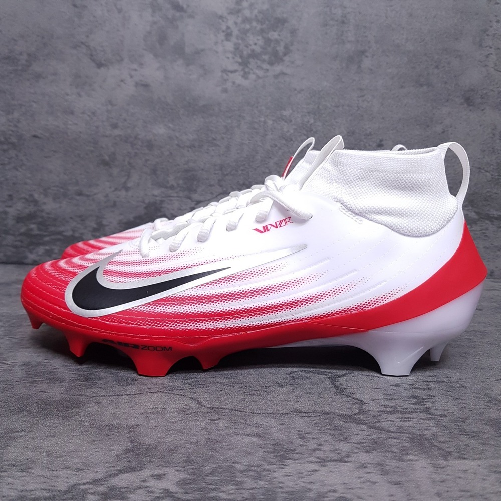 NIKE Zoom Air Vapor Pro 1 Football Cleats Mens‎ Size 9 White Red FB3298-102